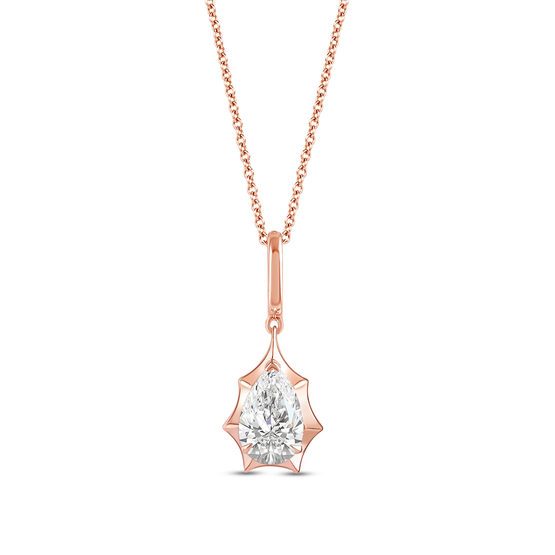 Marcelli Pear Solitaire Pendant