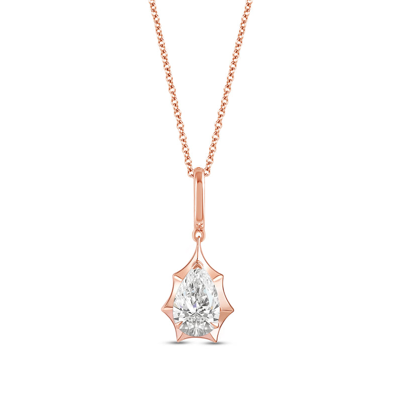 Marcelli Pear Solitaire Pendant