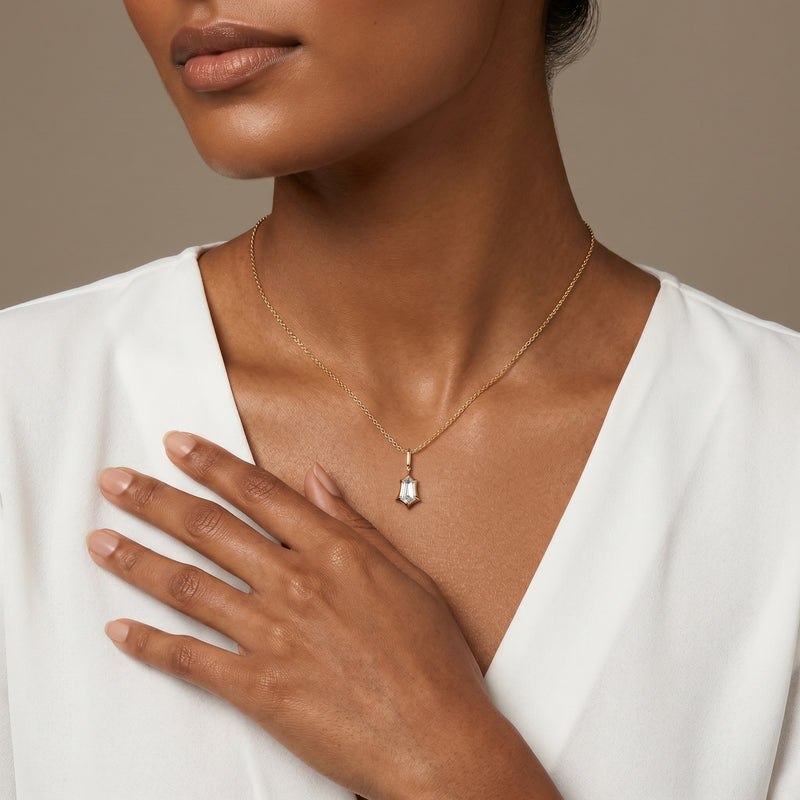 Marcelli Sheild Cut Solitaire Charm