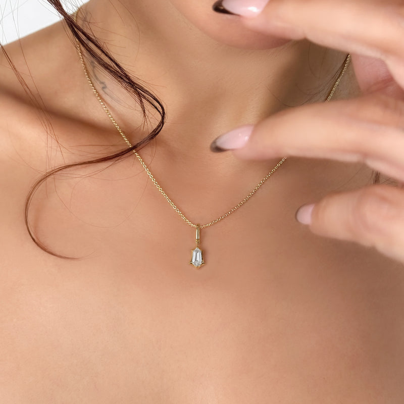 Marcelli Sheild Cut Solitaire Charm