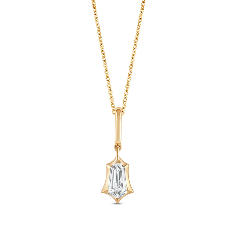 Marcelli Sheild Cut Solitaire Charm