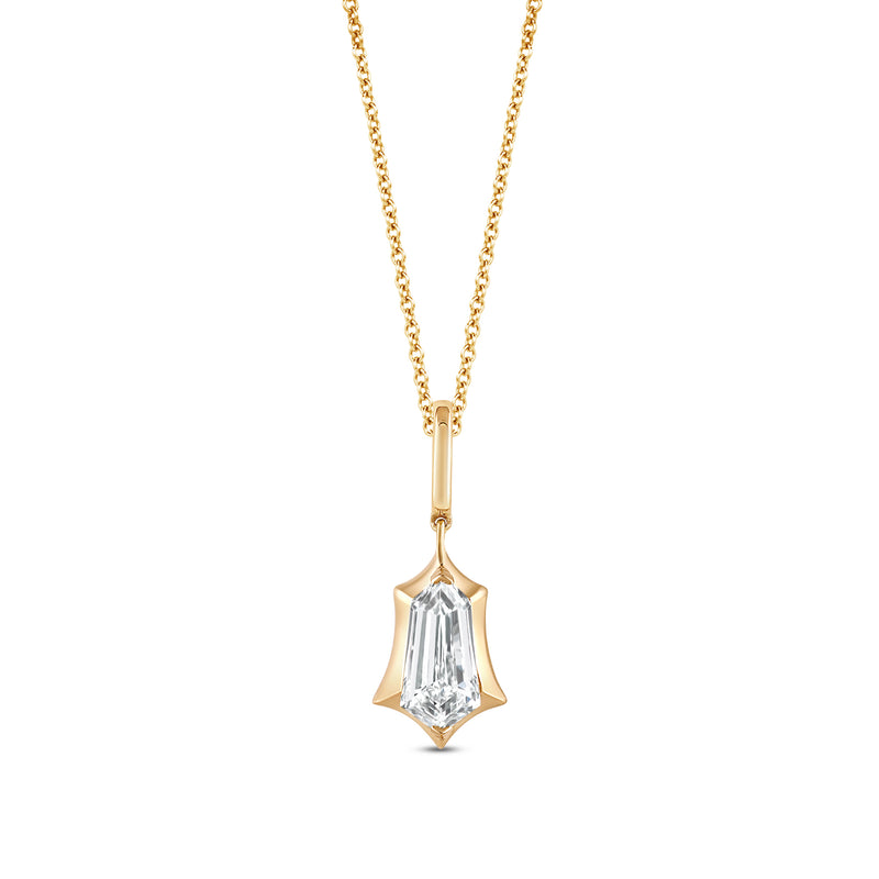 Marcelli Sheild Cut Solitaire Charm