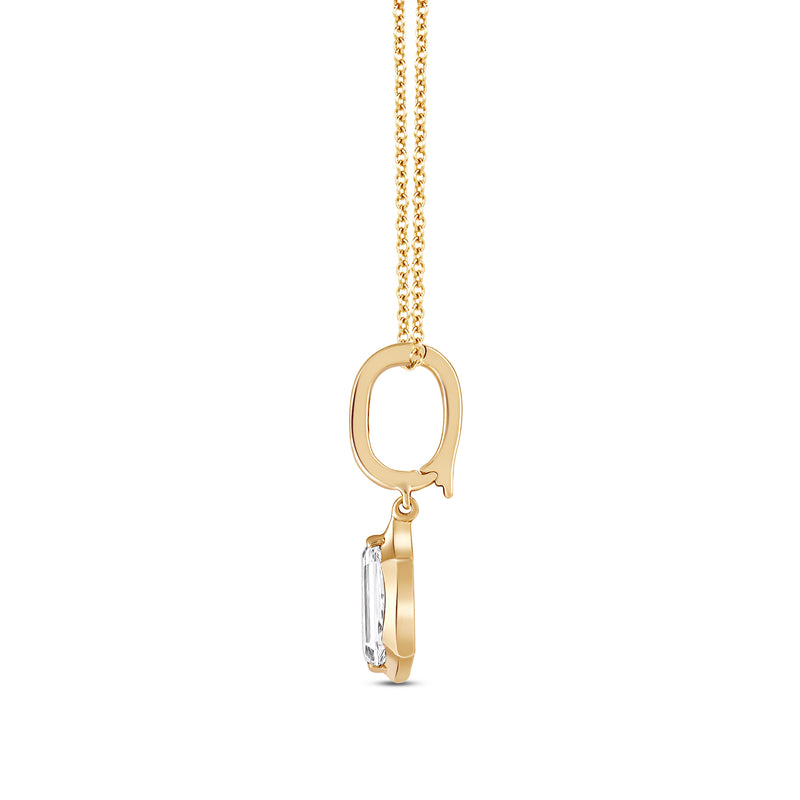 Marcelli Sheild Cut Solitaire Charm