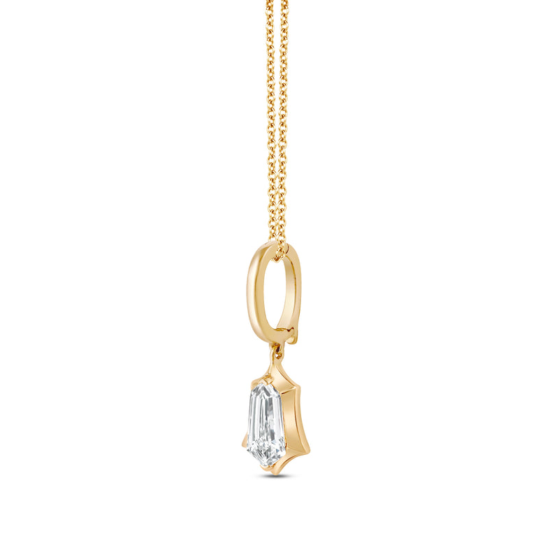 Marcelli Sheild Cut Solitaire Charm