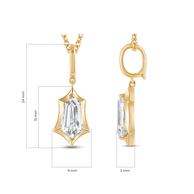 Marcelli Shield Solitaire Pendant
