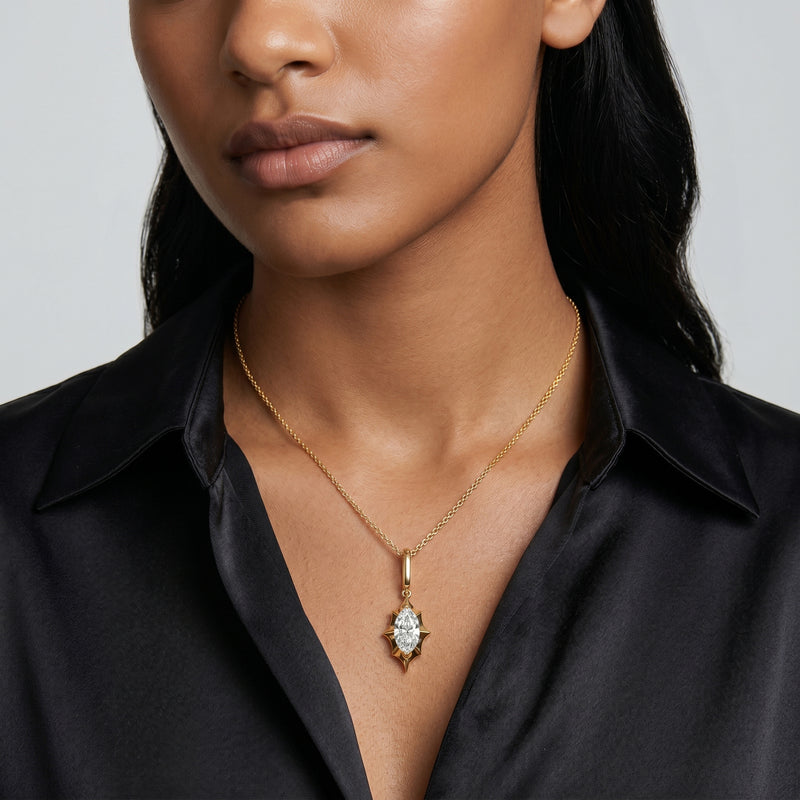 Marcelli Marquise Solitaire Pendant