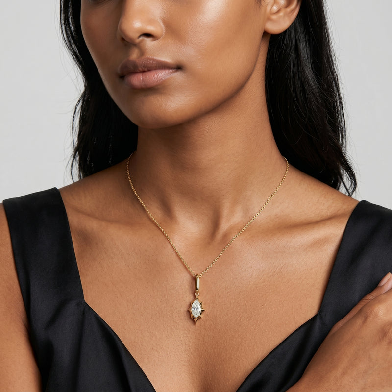 Marcelli Marquise Solitaire Charm