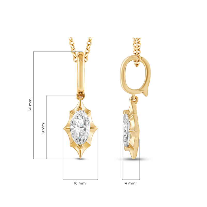 Marcelli Marquise Solitaire Charm