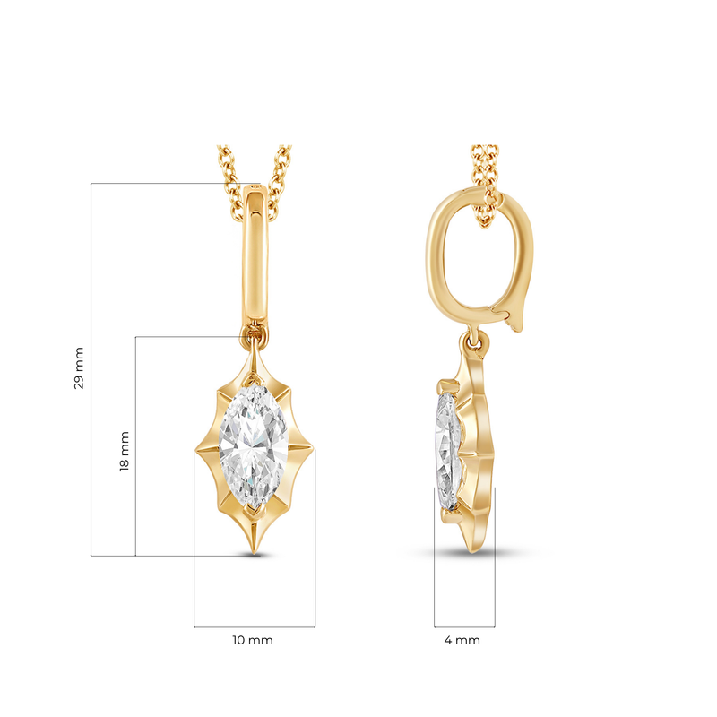 Marcelli Marquise Solitaire Pendant