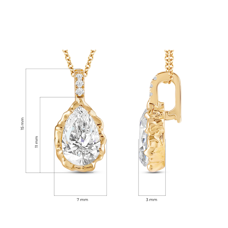 Icona Pear Solitaire Charm