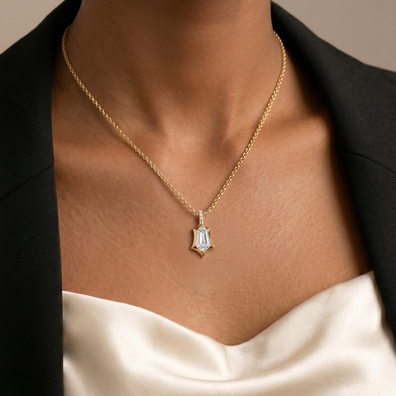 Icona Shield Cut Solitaire Charm