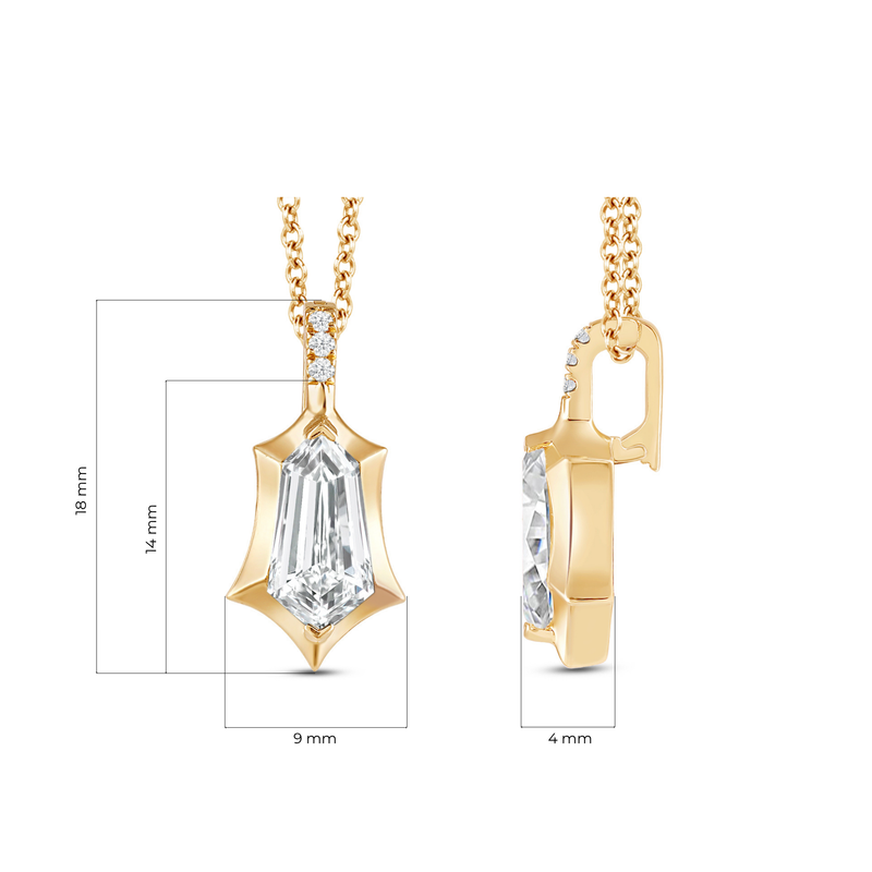 Icona Shield Cut Solitaire Charm