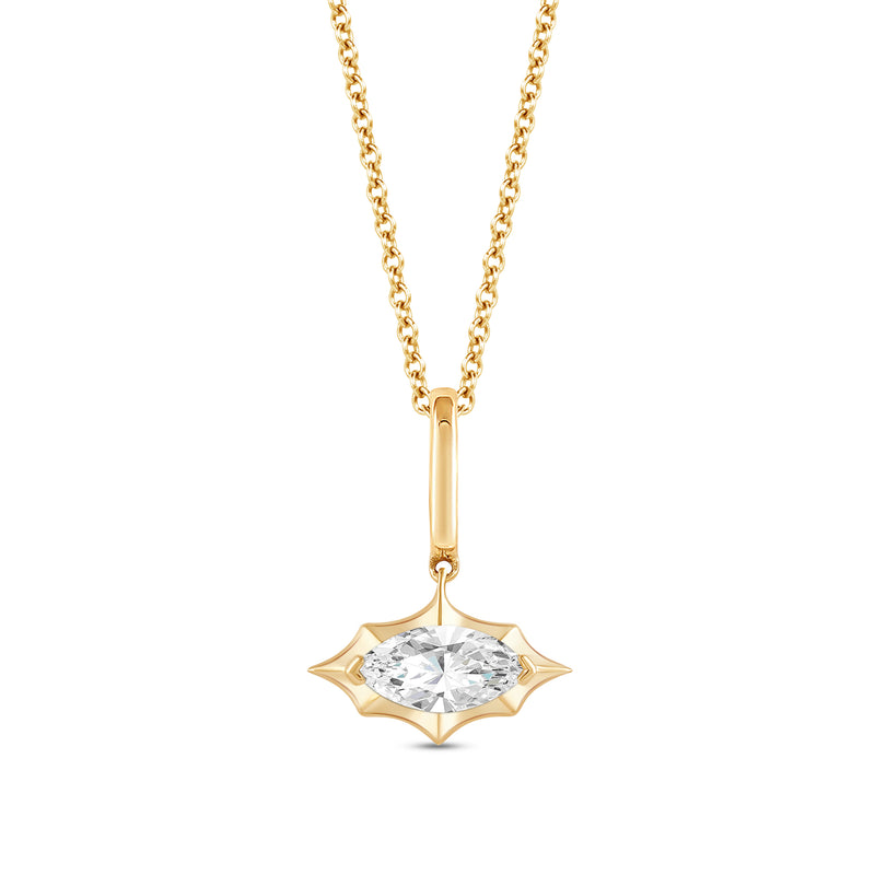 Marcelli East-West Marquise Solitaire Charm