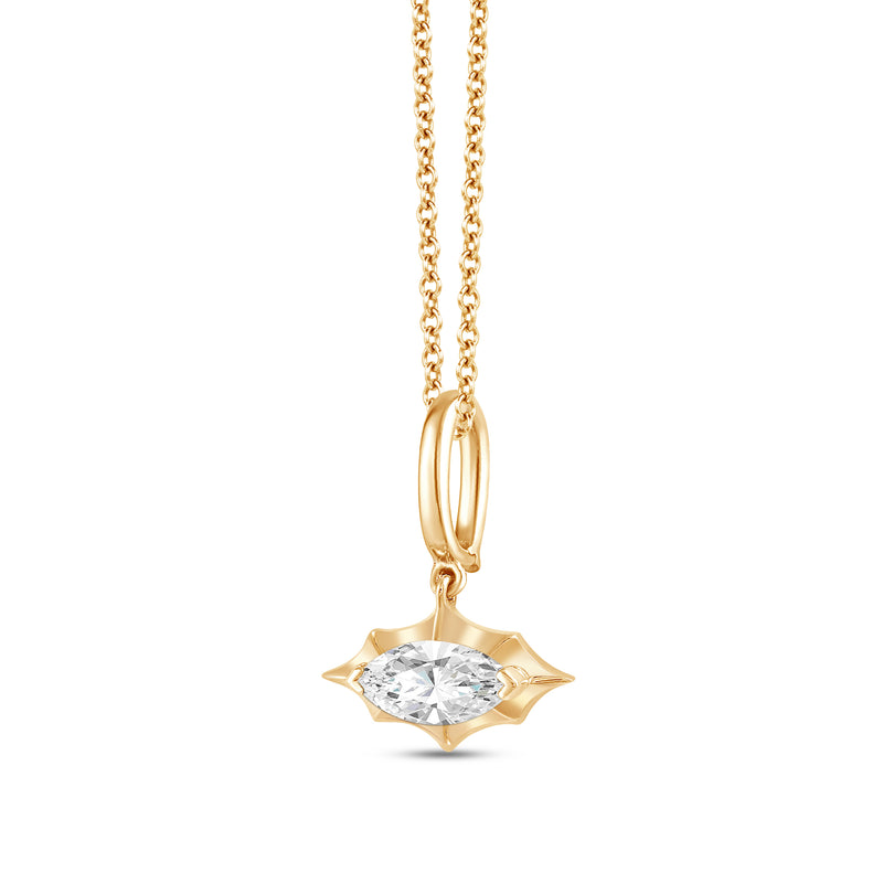Marcelli East-West Marquise Solitaire Charm