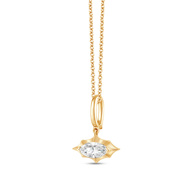 Marcelli East-West Marquise Solitaire Charm
