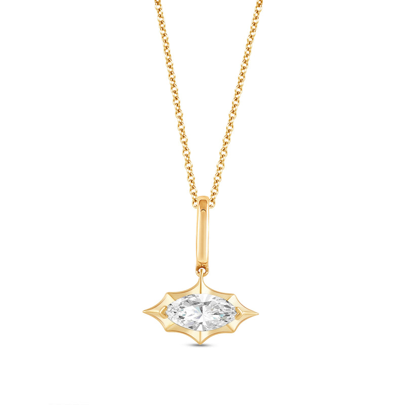 Marcelli East-West Marquise Solitaire Charm
