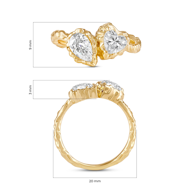 Duetto Two Stone Ring