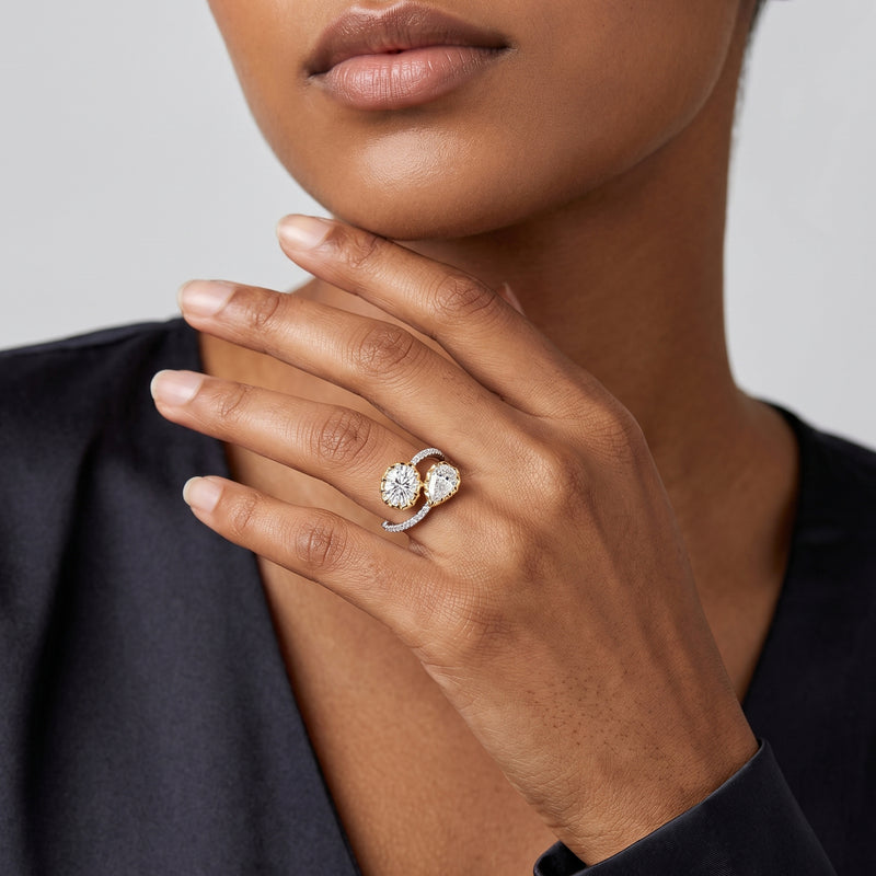 Contraria Two Stone Ring