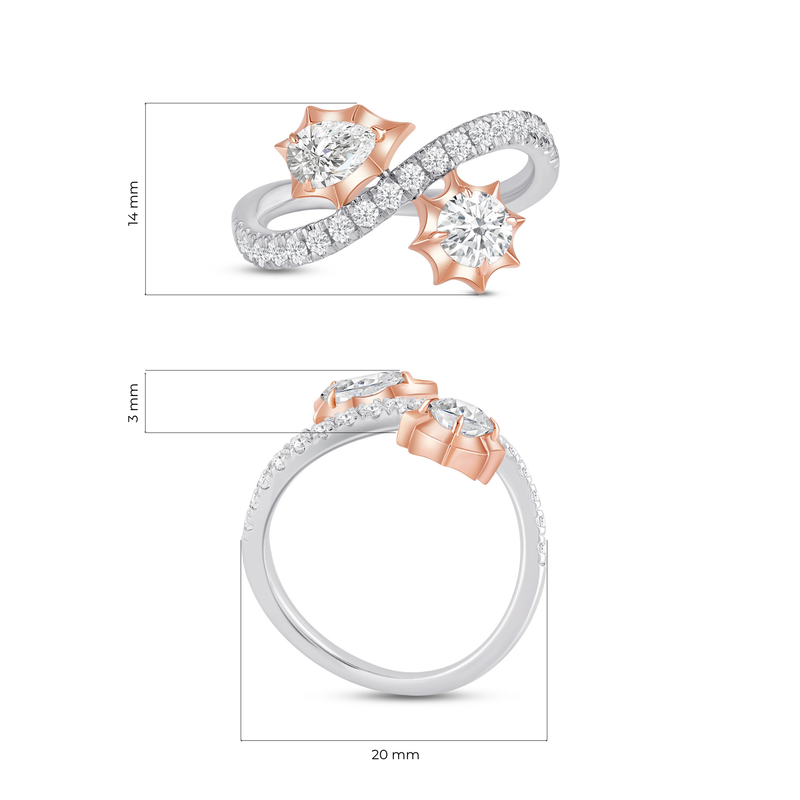 Norell Two Stone Ring