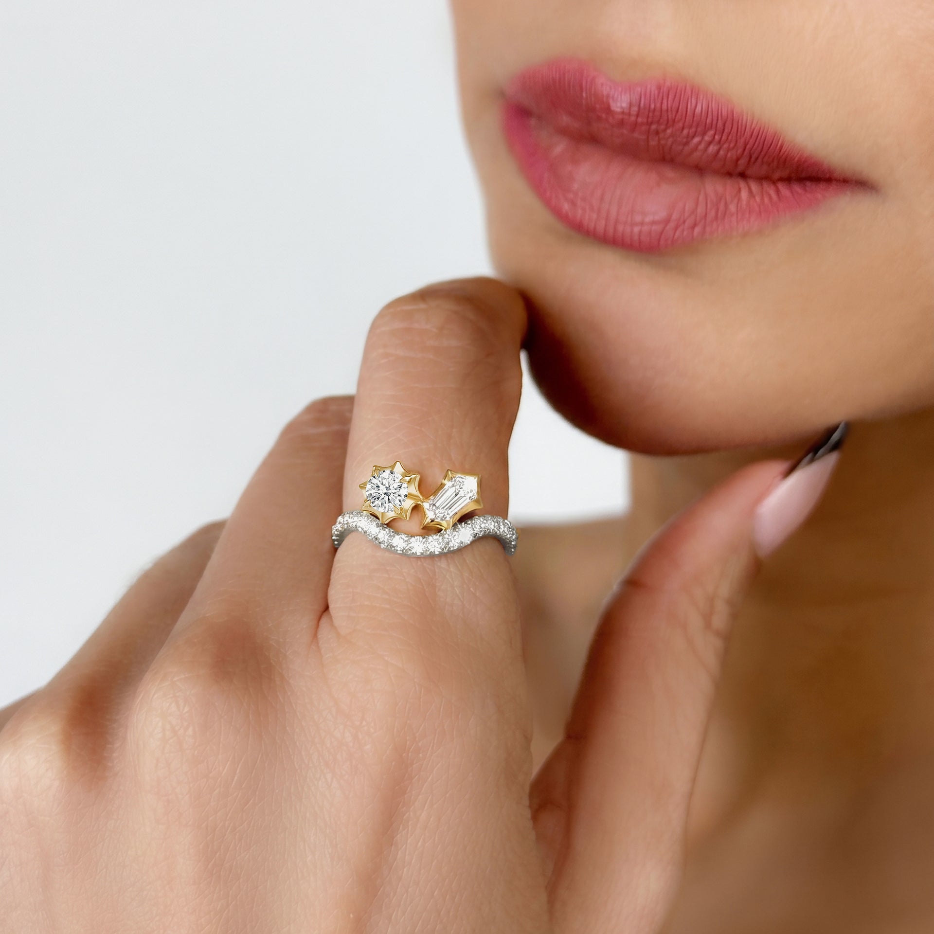 Duara Two Stone Ring