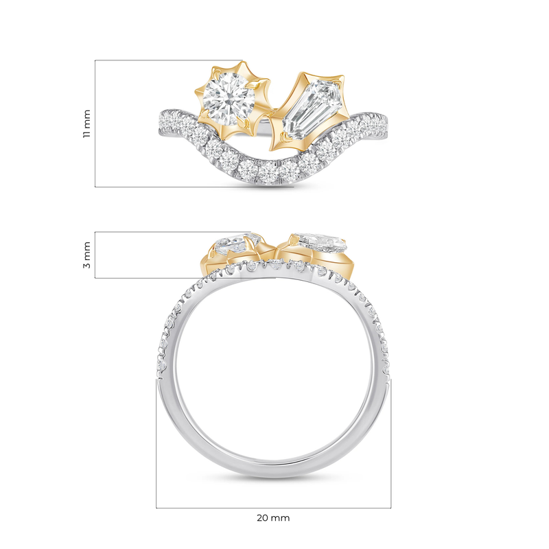 Duara Two Stone Ring