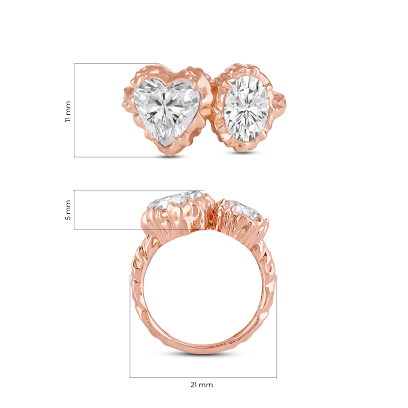 Alinae Two Stone Ring