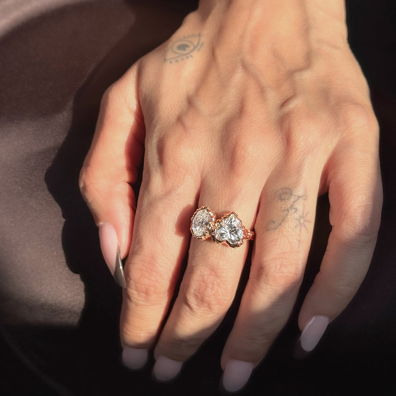 Alinae Two Stone Ring