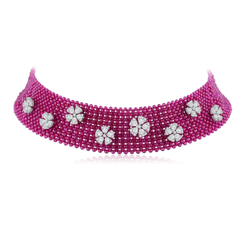 Ruby Calanthe Diamond Choker