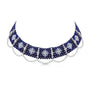 Sapphire Palmette Diamond Necklace