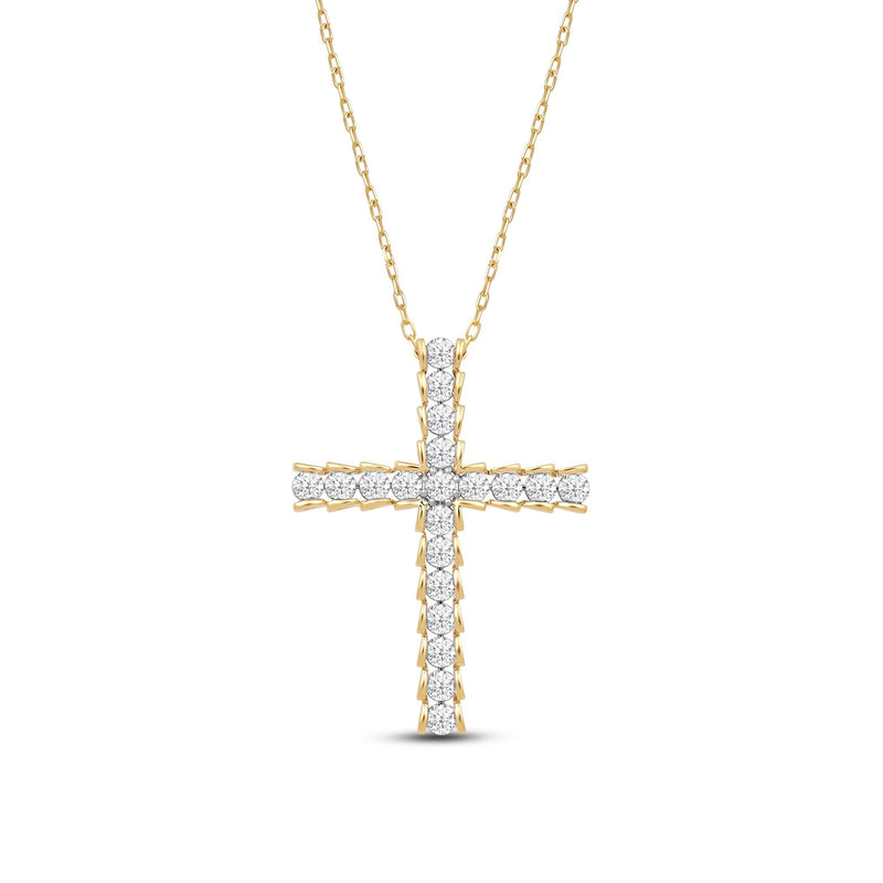 Big Cross Diamond Necklace
