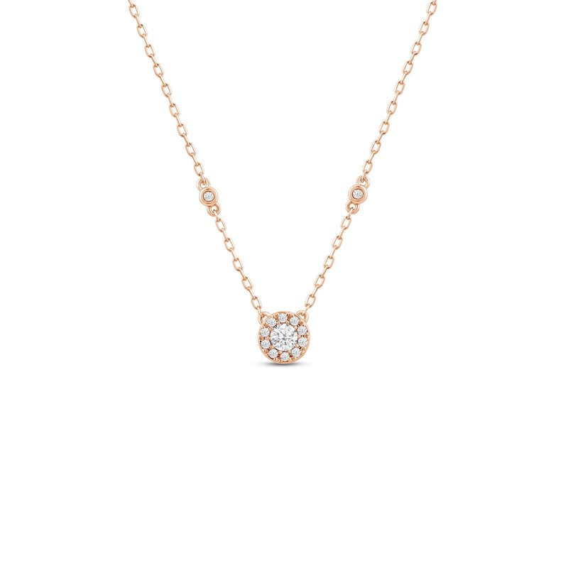 Composite Diamond Station Fashion Necklace