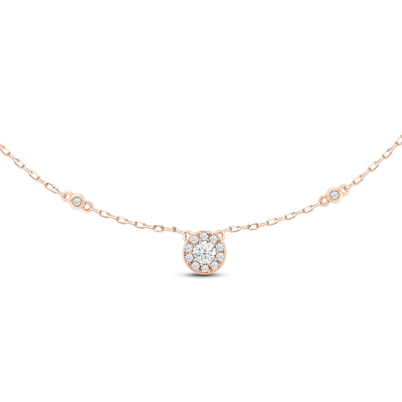 Composite Diamond Station Fashion Necklace
