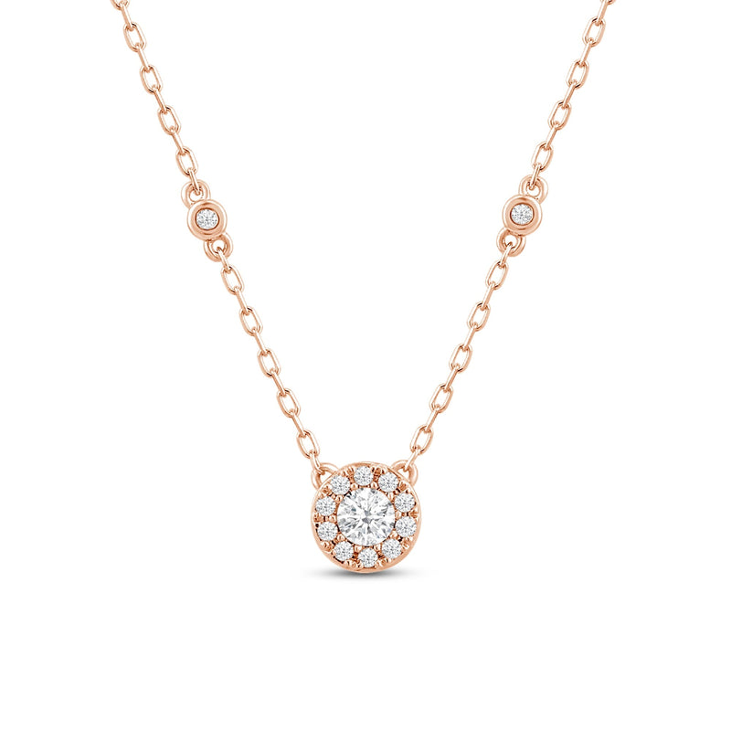 Composite Diamond Station Fashion Necklace