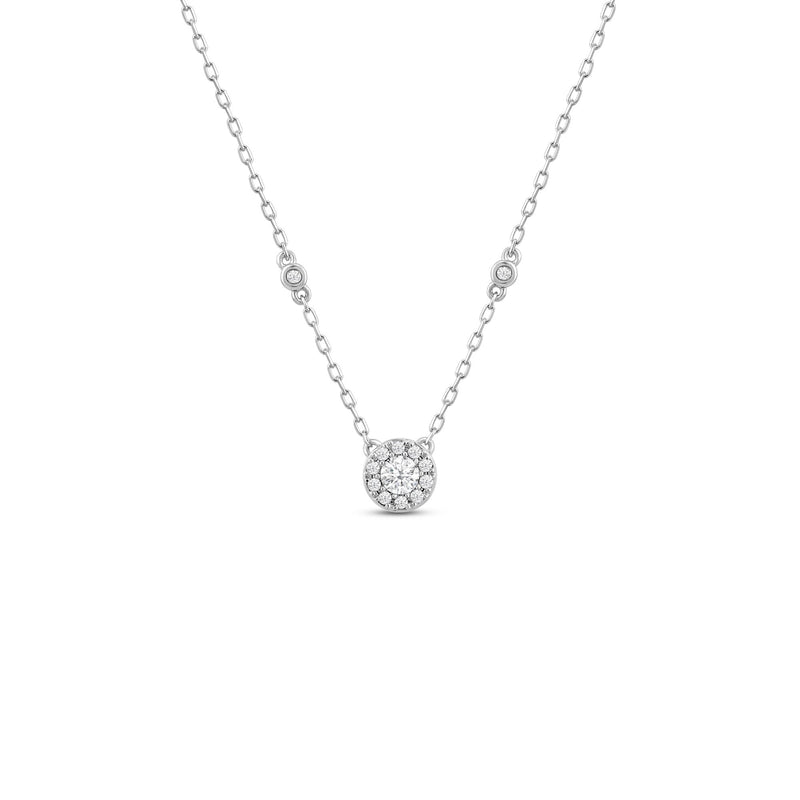 Composite Diamond Station Fashion Necklace