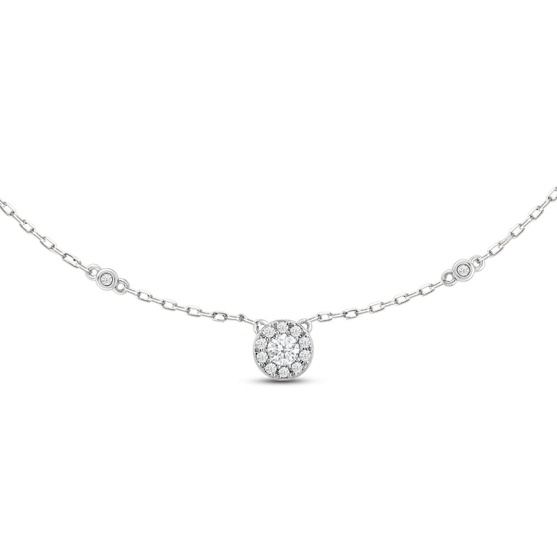 Composite Diamond Station Fashion Necklace