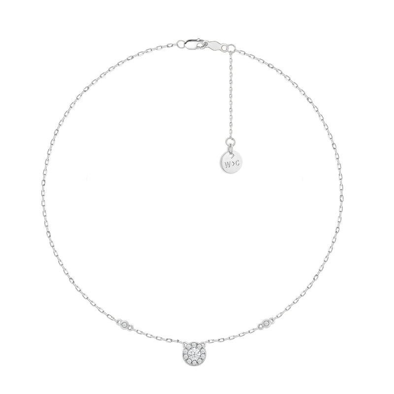 Composite Diamond Station Fashion Necklace