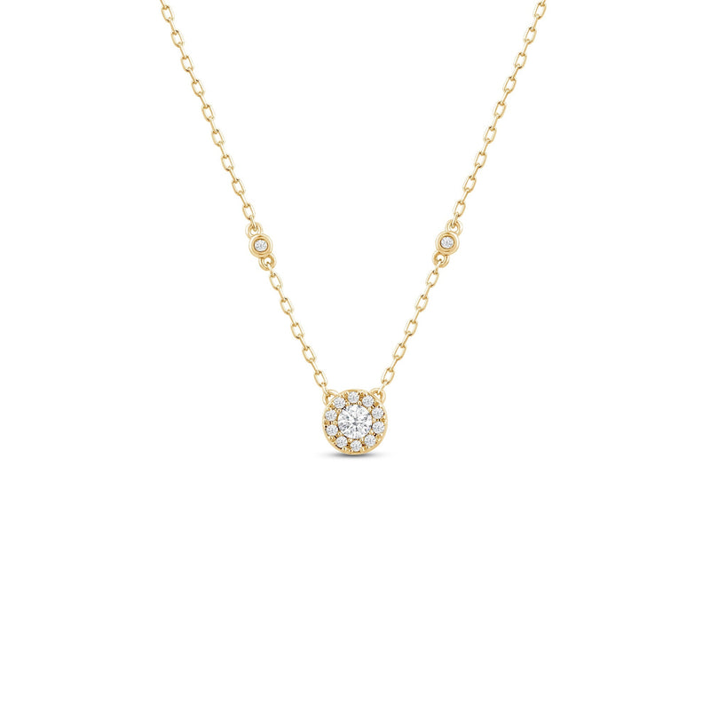 Composite Diamond Station Fashion Necklace
