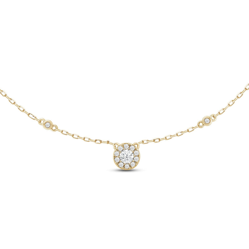 Composite Diamond Station Fashion Necklace