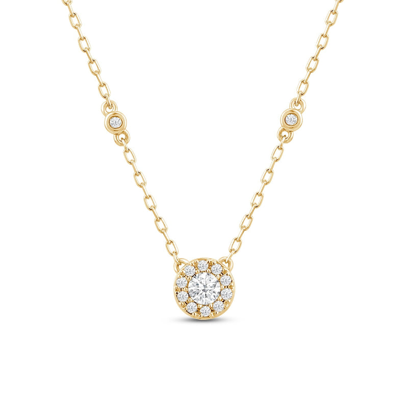 Composite Diamond Station Fashion Necklace