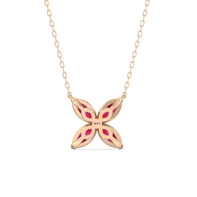 Ruby Wildflower Necklace