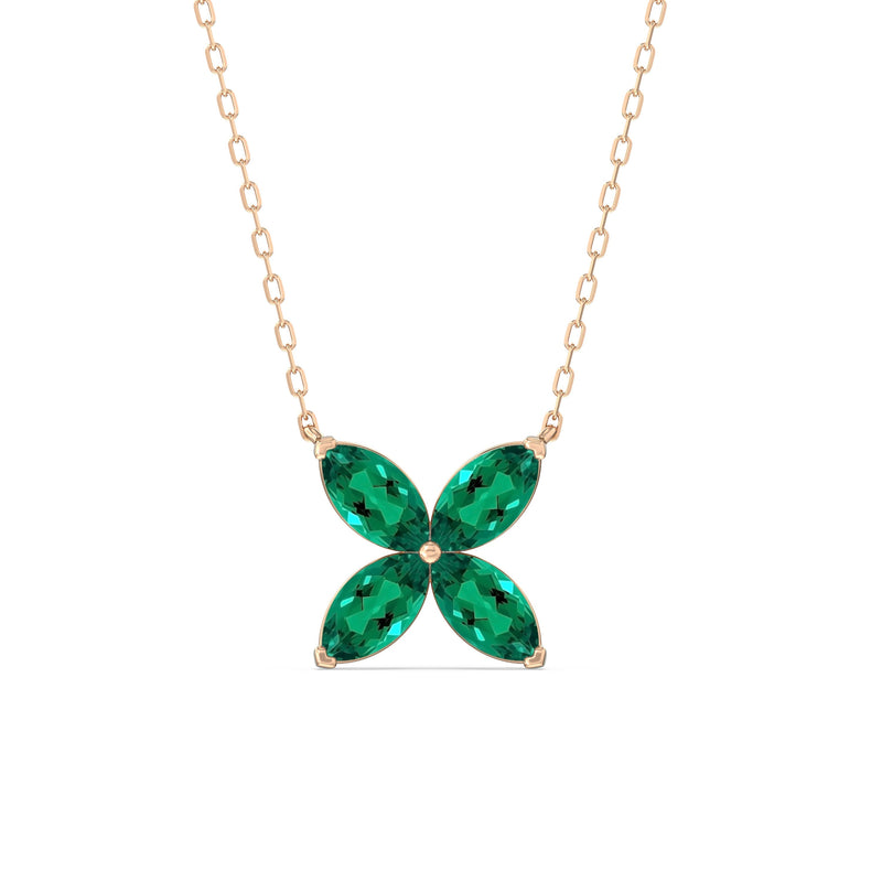 Emerald Wildflower Necklace