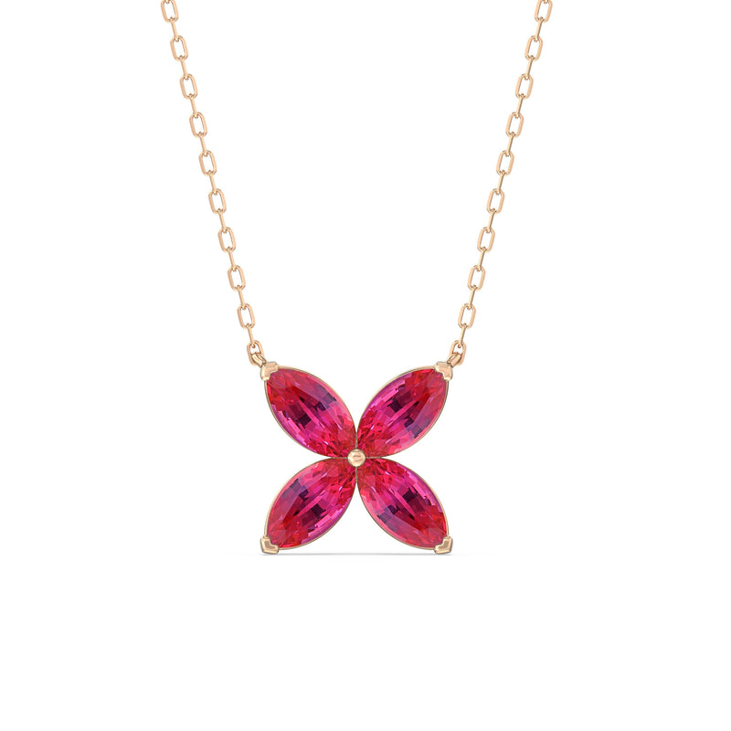 Ruby Wildflower Necklace