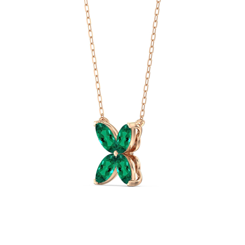Emerald Wildflower Necklace