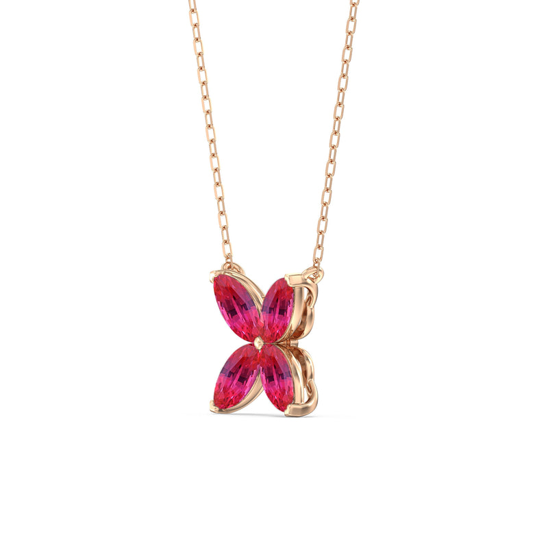 Ruby Wildflower Necklace