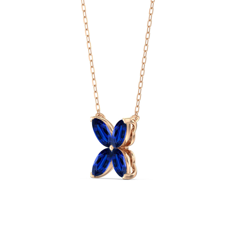 Sapphire Wildflower Necklace