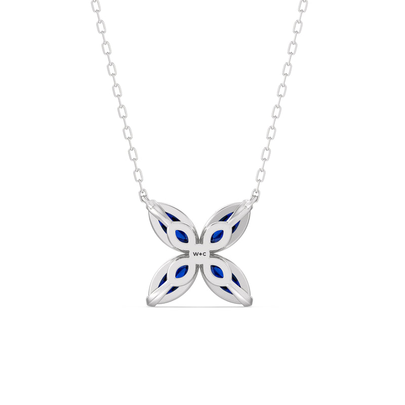 Sapphire Wildflower Necklace