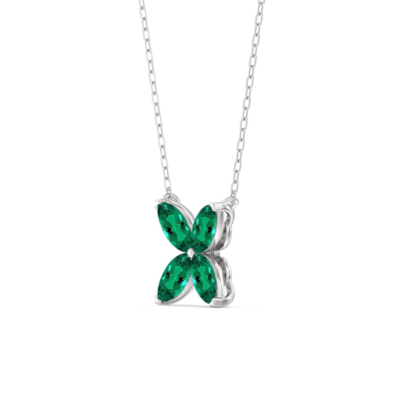 Emerald Wildflower Necklace
