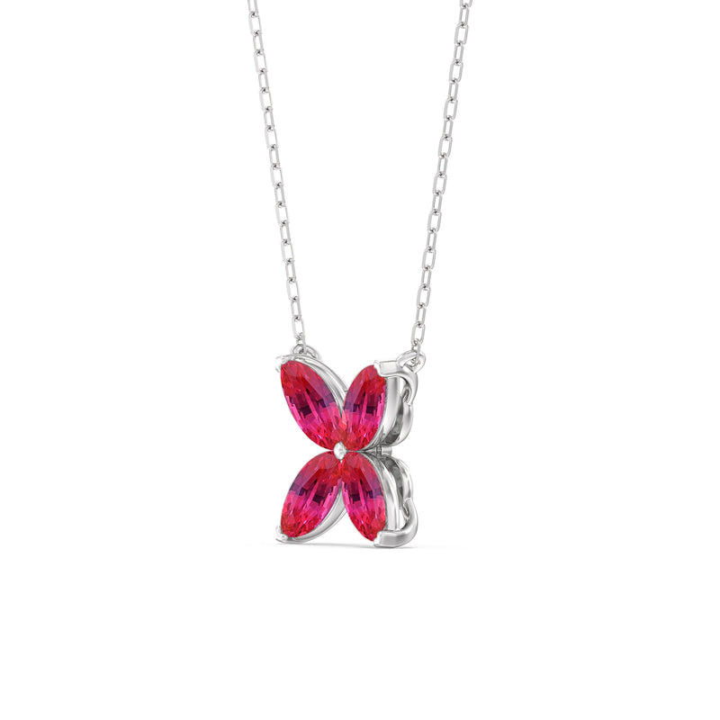 Ruby Wildflower Necklace