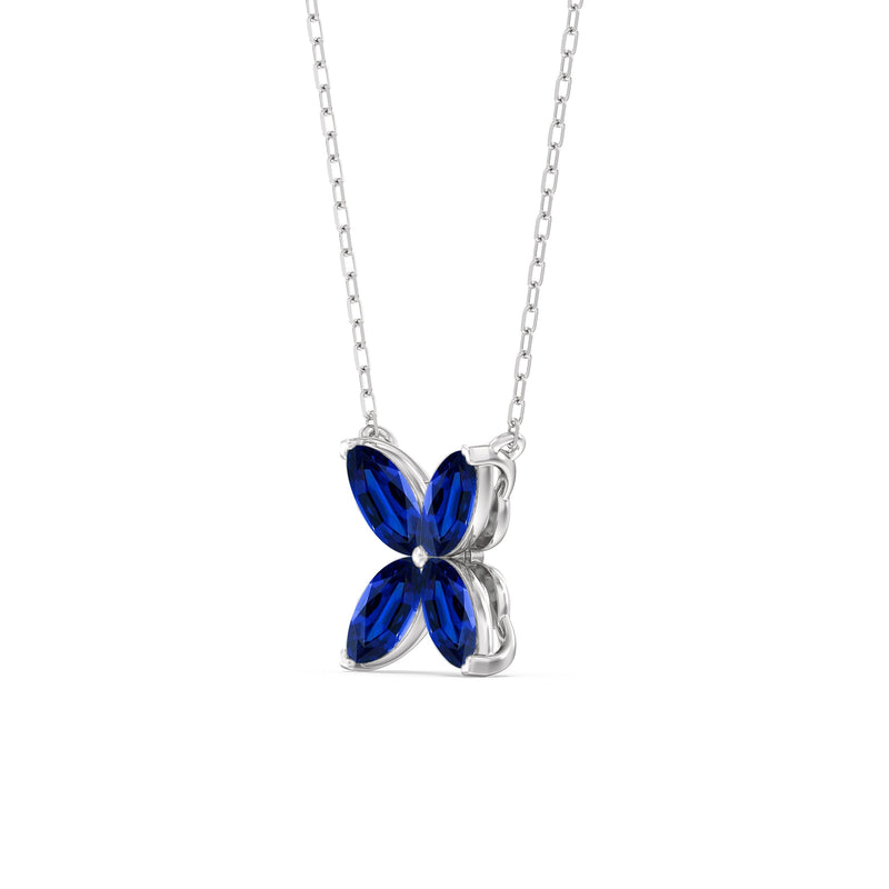 Sapphire Wildflower Necklace