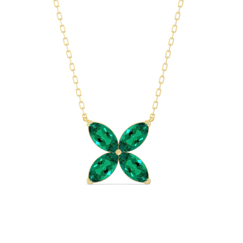 Emerald Wildflower Necklace